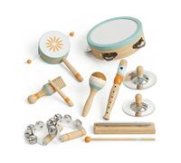 SET DI STRUMENTI MUSICALI PER BAMBINI AIYAPLAY Percussioni in legno - Colori misti, 10 pezzi