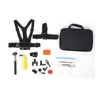 Set di strumenti per action camera portatile 12 in 1, kit di accessori per action camera wireless con bastone per selfie cintura toracica staffa bici per sport ciclismo sci escursionismo