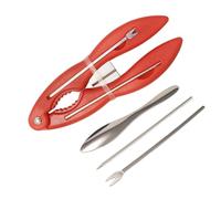 Set di strumenti per cracker di frutti di mare, set di cracker per aragosta e set di plettri - Set di strumenti per la raccolta del granchio in acciaio inossidabile da 4 pezzi per chele di granchio |