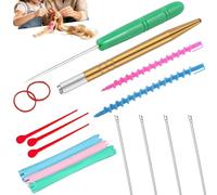 Set di strumenti per il radicamento dei delle bambole punte resistenti | Strumento di radicazione dei peli della bambola da 29,2 cm con aghi per principianti professionisti appassionati di aula