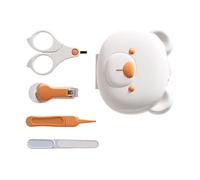 Set di strumenti per la cura delle unghie del bambino, include tagliaunghie, lima per unghie delicate, forbici con scatola portaoggetti
