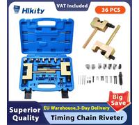 Set di strumenti per la distribuzione Hikity Kit di strumenti per il montaggio della rimozione della catena del motore Rivettatrice per catena di distribuzione Set di strumenti per la rivettatura per