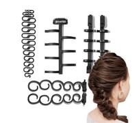 Set di strumenti per la modellazione dei capelli | Set ergonomico multiuso | Accessori per acconciature portatili, accessori per acconciature per feste, balli, matrimoni