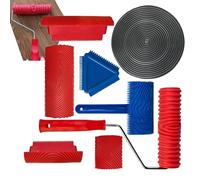 Set di strumenti per la pittura con venature del legno, strumenti per pittura a grana del legno, set da 8 rulli per pittura a grana del legno, strumento in morbida per granuli, per pareti