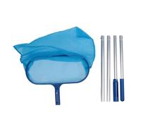Set di strumenti per la pulizia della piscina, incluso retino professionale per la pulizia delle foglie, 4 pali, kit di manutenzione per le pareti del fondo della piscina