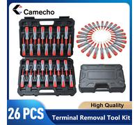 Set di strumenti per la rimozione dei terminali automobilistici universali Camecho, estrattore di Pin del connettore del cablaggio elettrico dell'auto dello strumento di rilascio del Kit da 26 pezzi