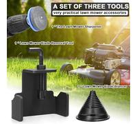 Set di strumenti per la rimozione della lama del tosaerba Kit di accessori di sostituzione del supporto del bilanciamento per affilatore per carichi pesanti per la manutenzione