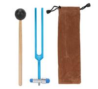 Set di Strumenti Per La Terapia di Guarigione del Suono, 256C Diapason in Lega di Alluminio Allevia Lo Stress Forcella di Vibrazione con Accordatura Risonante con Custodia Per Martello(blu)