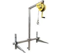 Set di strumenti per l'installazione di condizionatori d'aria per esterni, argani a mano autobloccanti, supporti pieghevoli, corde da 15 m, capacità 100 kg, attrezzatura HVAC essenziale per una facile