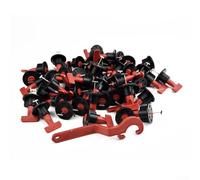 Set di strumenti per l'installazione di piastrelle con 50 livellatori di posizionamento a forma di T in ceramica per piastrelle, progettati per mantenere uniforme e migliorare l'efficienza della posa