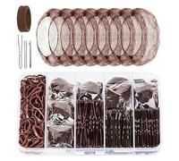 Set di strumenti per lo styling dei capelli, 100 forcine a forma di U, 50 forcine per capelli, 100 elastici in gomma, 8 retina invisibile per capelli e 2 cravatte, accessori per danza