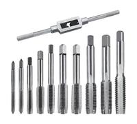 Set Di Strumenti Per Maschiare Filettatura M6 M7 M8 M10 M12 Giramaschi Regolabile A Cricchetto Set Di Maschi Per Filettatura Attrezzo Per Filettatura Per Legno, Plastica, Alluminio (11 Pcs)