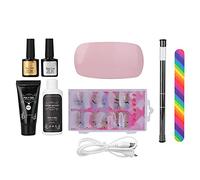 Set di strumenti per nail art - Kit di estensione professionale per unghie con costruttori e lampada per principianti e artisti (Roseate)