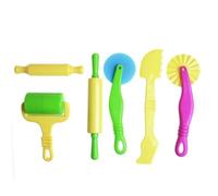 Set di strumenti per pasta da modellare per bambini, in argilla da modellare da 6 pezzi con rulli e frese, materiale PP sicuro, strumenti per pasta creativa per bambini 3 anni in su