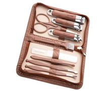 Set di strumenti per pedicure per manicure - professionali per la cura delle unghie, Clippers 10 unghie Deposito forbici | Kit completo per la cura delle dita e delle unghie, custodia