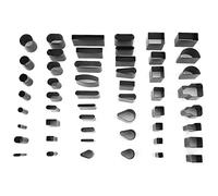 Set di strumenti per perforare il cuoio a forma multipla, 52 pezzi, set di punzoni in acciaio legato di alta qualità per lavori fai-da-te, cinture, custodie per telefoni e progetti