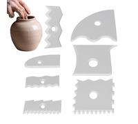 Set di strumenti per taglio in ceramica, 1.97-4.72in costole in ceramica multiplo, strumenti di taglio per ceramica, forniture per artigianato di scraper per lancio di sculture per la modellistica ren