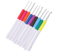 Set di strumenti pratici per tessitura 9 pezzi Kit di uncinetti con manico in