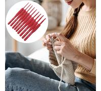 Set di strumenti pratici per tessitura 9 pezzi Kit di uncinetti con manico in