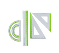 Set di strumenti professionali per geometria con bordi antiscivolo Righelli in alluminio per lezioni di matematica Disegno tecnico Leggero Studente Facile da trasportare Strumento di misurazione