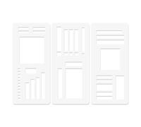 Set di strumenti stencil fatti a mano riutilizzabili modello di record (uno stile a strisce)