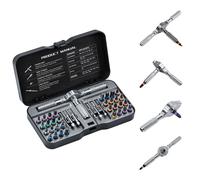 Set di strumenti VMAN del marchio esclusivo: equipaggiato con un cricchetto liscio e senza ingranaggi, design magnetico, punte in acciaio S2, compagno di riparazione definitivo