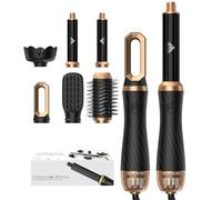 Set di styler per capelli 6 in 1, Airstyler con asciugacapelli a spazzola rotonda, spazzola ad aria calda, diffusore ad aria calda, ferro arricciacapelli automatico, volume spazzola per asciugacapelli
