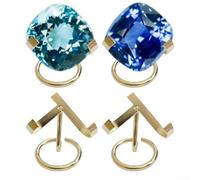 Set di supporti da cavalletto in metallo per sfere di cristallo, fossili e pietre preziose, 4 pezzi per esposizione stabile di oggetti da collezione (amore - oro)