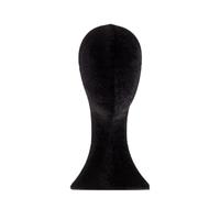 Set di supporti for testa manichino in velluto nero 3 stili for parrucca, cappello e display da sposa Modelli con base a spalla corta lunga(40cm)
