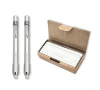 Set di supporti in pietra ollare per saldatori con 40 ricariche in pietra ollare trasparenti segni rimovibili costruzione in metallo per una marcatura accurata della saldatura