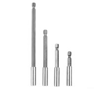 Set di supporti magnetici per punte esagonali per utensili per trapano elettrico, aste di prolunga da 60 mm, 100 mm e 150 mm, cacciavite in acciaio ad alta coppia (4 pezzi)