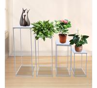 Set di supporti per fiori in metallo elegantemente colonna a forma di cubo supporto da pavimento in metallo Backgrand giardino cerimonia di nozze decorazioni per feste a casa