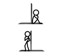 Set di supporti per mensole in metallo e ferro, D | Figure decorative per organizzazione scrivania e sale studio