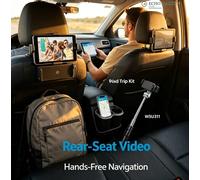 Set di supporti per telefono da viaggio multiuso: bastone per selfie con Bluetooth, treppiede, supporto per tablet da poggiatesta dell'auto, supporto per telefono con fessura per tazza, clip per