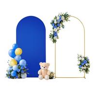 Set di supporto e copertura per archi nuziali, supporto per arco in metallo con copertura per arco, blu reale, 1,8 m, per feste di compleanno, cerimonie nuziali, baby shower, eventi decorativi