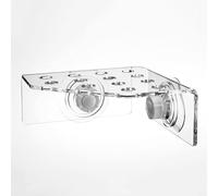 Set di supporto per frammenti di corallo per acquari marini, 1 rack con 5 supporti, base acrilica per l'allevamento di coralli vivi e accessori di barriera corallina, trasparente (CRB-13)