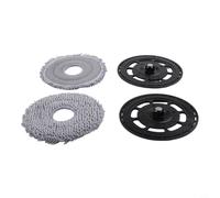 Set di supporto per mocio e panno per mocio per Roborock QV 35S, per QREVO S5V, Edge, Curv, parti di ricambio in plastica e microfibra, 2 supporti + 2 panni