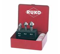 Set di svasatori [Svasatori] RUKO DIN 335 Acciaio ad alta velocità [HSS] 4 Pe