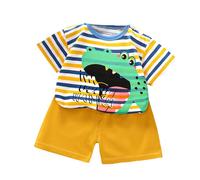 Set di T-Shirt a Maniche Corte per Bambini e Bambine, Set di Pantaloncini a Maniche Corte per Bambini e Bambine, Due pezzi1 H