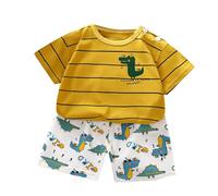 Set di T-Shirt a Maniche Corte per Bambini e Bambine, Set di Pantaloncini a Maniche Corte per Bambini e Bambine, Due pezzi1#G