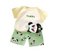 Set di T-Shirt a Maniche Corte per Bambini e Bambine, Set di Pantaloncini a Maniche Corte per Bambini e Bambine, Due pezzi1#G