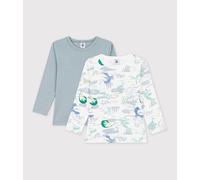Set di T-shirt a maniche lunghe in cotone con draghi stampati bambino Petit Bateau - multicolore - Taglia 4 anni 4A multicolore