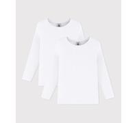Set di T-shirt a maniche lunghe per bambini in cotone tinta unita Petit Bateau - multicolore - Taglia 4 anni 4A multicolore