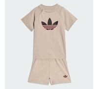 Set di T-shirt e short Trefoil Stone Khaki 3-4A