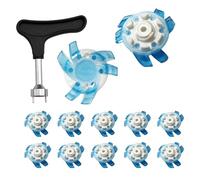 Set di tacchetti da golf, 12 punte universali per scarpe, facili da installare, design a blocco rapido, tacchetti leggeri e resistenti con elevate prestazioni di presa, punte di ricambio per scarpe da