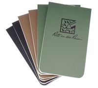 Set di taccuini impermeabili On-The-Go Rite in the Rain 3.375x2" neri, verdi, tan - 6 pezzi
