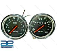 Set Di Tachimetro Replica Smiths Con Tachimetro A Faccia Nera Per Moto Triumph