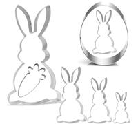 Set di tagliabiscotti per coniglietti di Pasqua Tagliabiscotti per uova di Pasqua coniglietto grande 20,5 cm Tagliabiscotti per coniglietti di Pasqua Set Tagliabiscotti per coniglietti di Pasqua