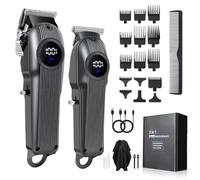 Set di tagliacapelli professionali da uomo, tagliacapelli senza fili, con display a LED, kit per la toelettatura degli uomini e barbieri