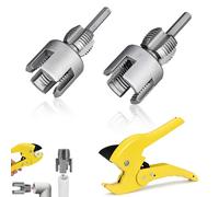 Set di tagliatubi da 1/2" e 3/4" con tagliatubi in plastica, interno ed esterno, filettatura esterna per tubi in PVC/PPR, tubi in plastica